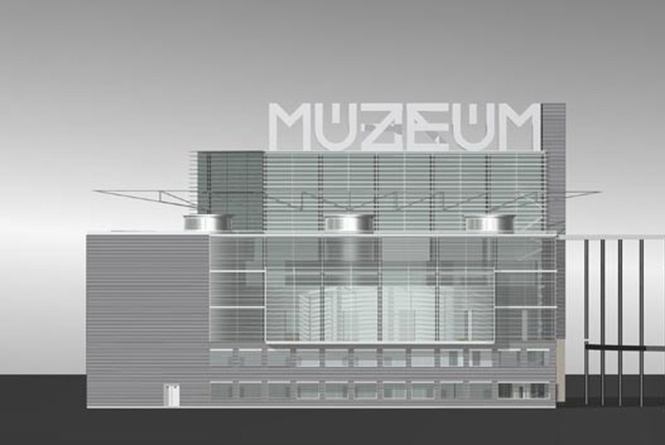délkeleti    homlokzat / Millenniumi Városközpont - Modern Magyar Művészeti Múzeum / Tervező: Reimholz Péter