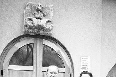 Makovecz Imre és Paolo Portoghesi Budapesten 1998-ban