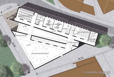 A Schömer Urbanconsult Kft.- Városrendezési és Építészeti Műterem pályaműve. Szerzői:Schömer András, Szabó Dávid, Szél Norbert