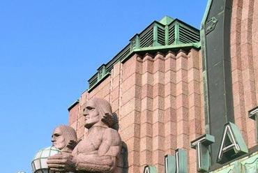 A pályaudvar szobrai Helsinkiben