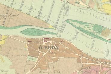 Óbuda régi térképe a Budapest Fővárosi Levéltár gyűjteményéből