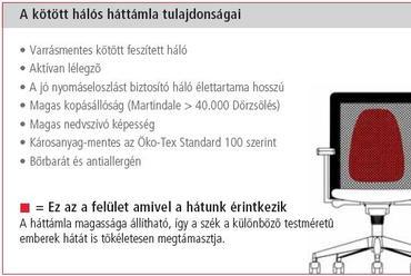 A kötött háttámla tulajdonságai