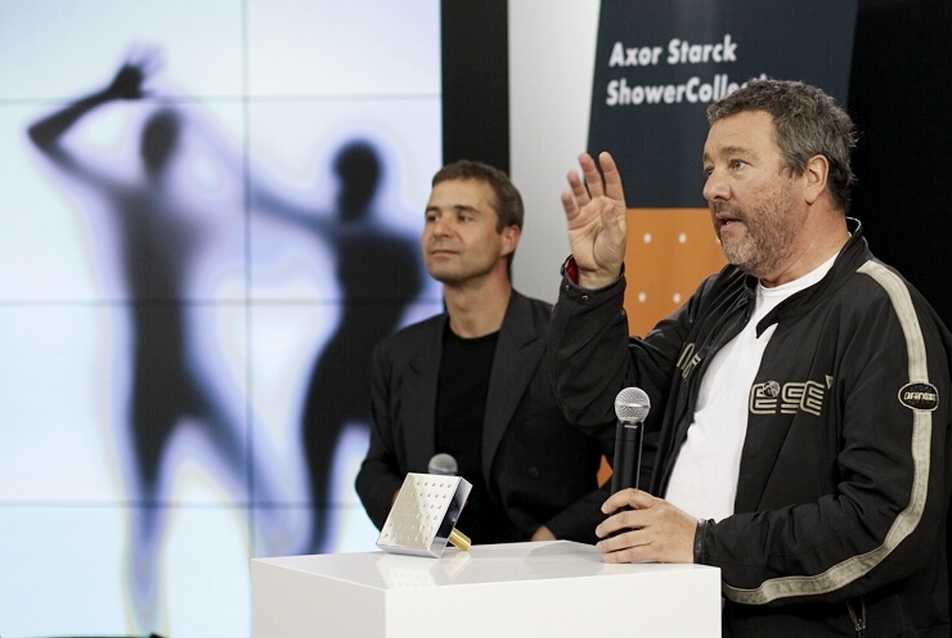 Philippe Grohe, az Axor igazgatója és Philippe Starck