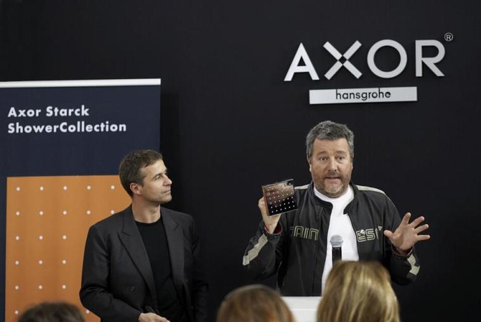 Philippe Grohe, az Axor igazgatója és Philippe Starck