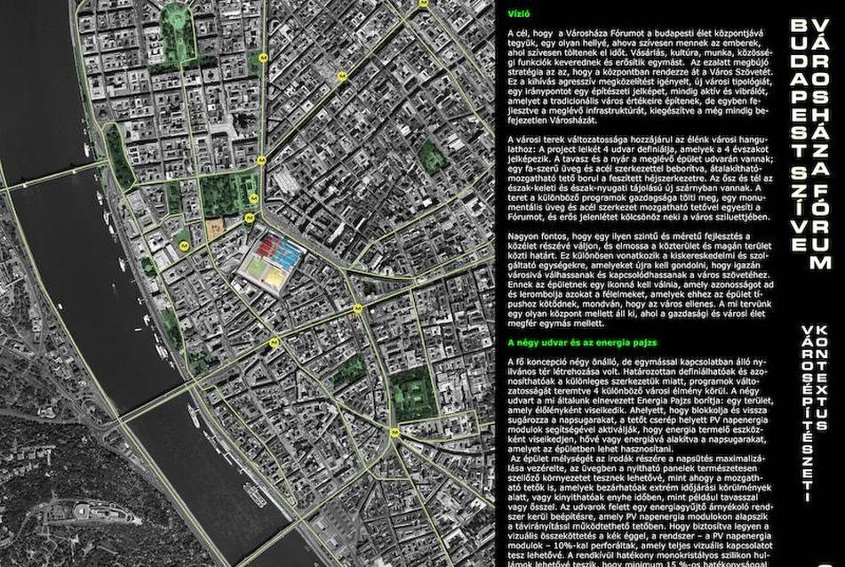 Budapest Szíve - Városháza Fórum tervpályázat - Murphy/Jahn