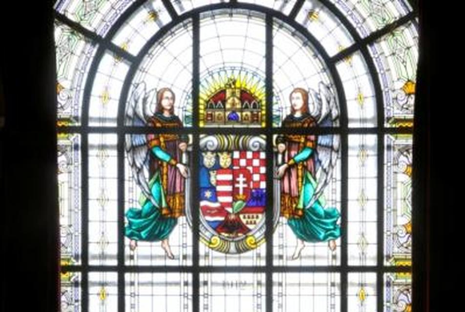 Debreceni Egyetem ólomüveg ablaka