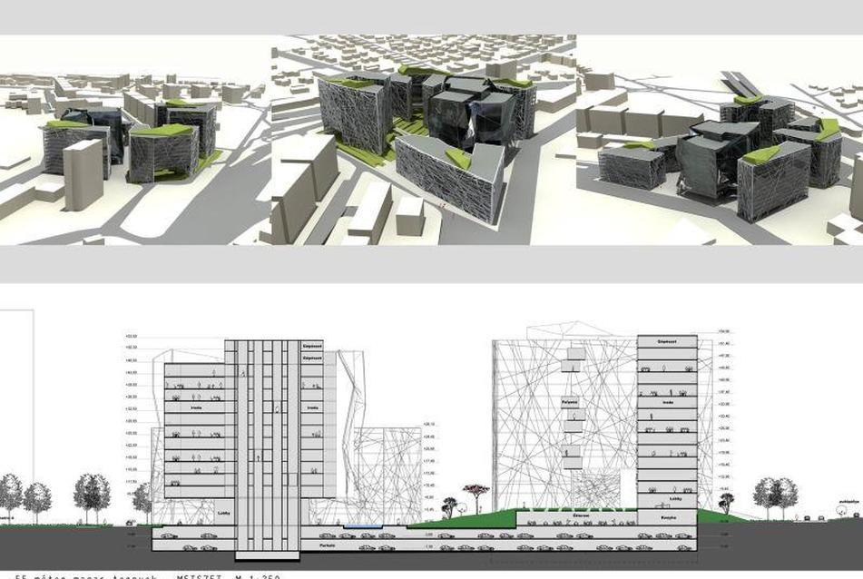 55 méter magas tornyok - Sporaarchitects