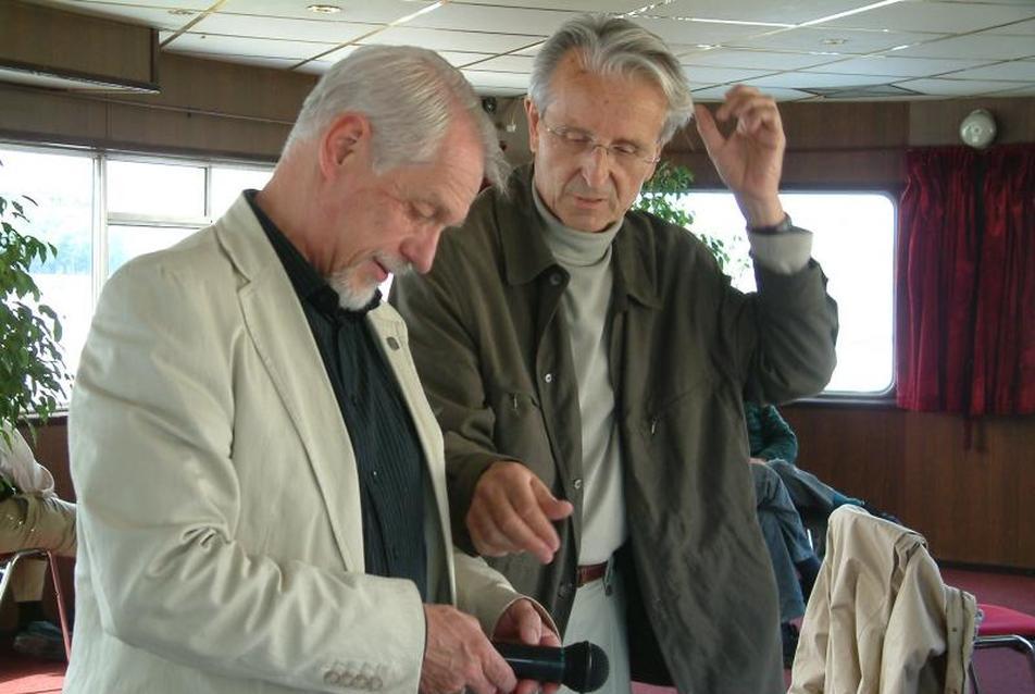 archív kép: Bálint Imre és Mónus János a hajókiránduláson