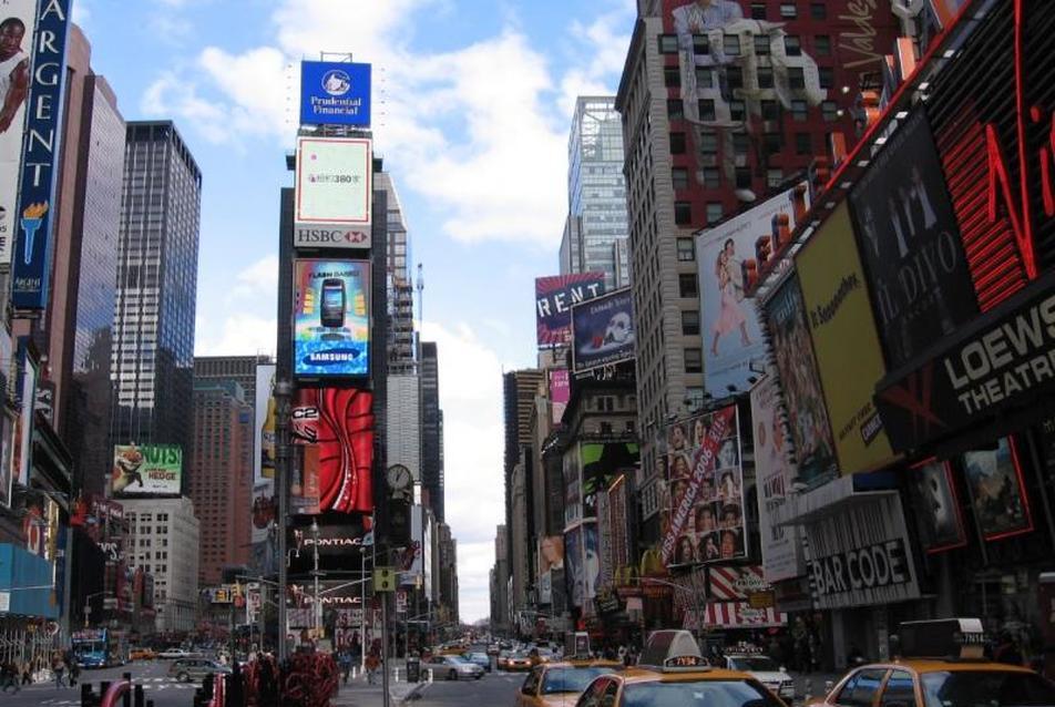A Times Square a forgalomcsillapítási akció előtt, fotó Oliver Mallich