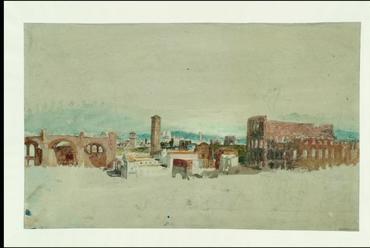Turner: A Colosseum és a Constantinus-bazilika, 1819 Ceruza, akvarell, papír 22.6 x 36.5 cm London, Tate