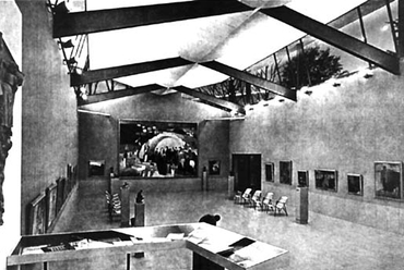 Brüsszeli Világkiállítás, 1958 - magyar pavilon, építész Gádoros Lajos, belsőépítész Németh István