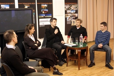 balról: Haba Péter, Pataky Rita, Ertsey Attila, Janesch Péter, Zsuppán András