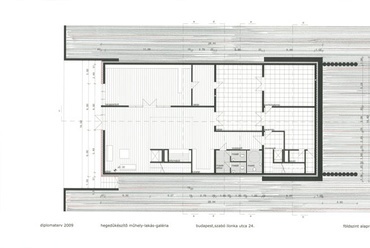 Hegedűkészítő műhely, földszint alaprajz - Ferenczy Veronika