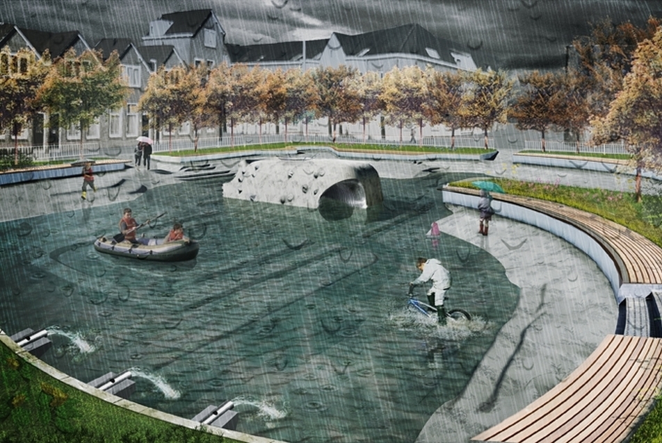 Esővizes terek Rotterdamban — a vízzel is spórolós hollandok vicces ötletei és okos közterei