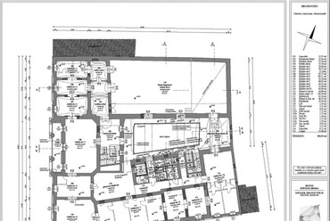 Kepes Központ terve, I. emeleti alaprajz, építészek: Botos Judit, Somogyi Pál
