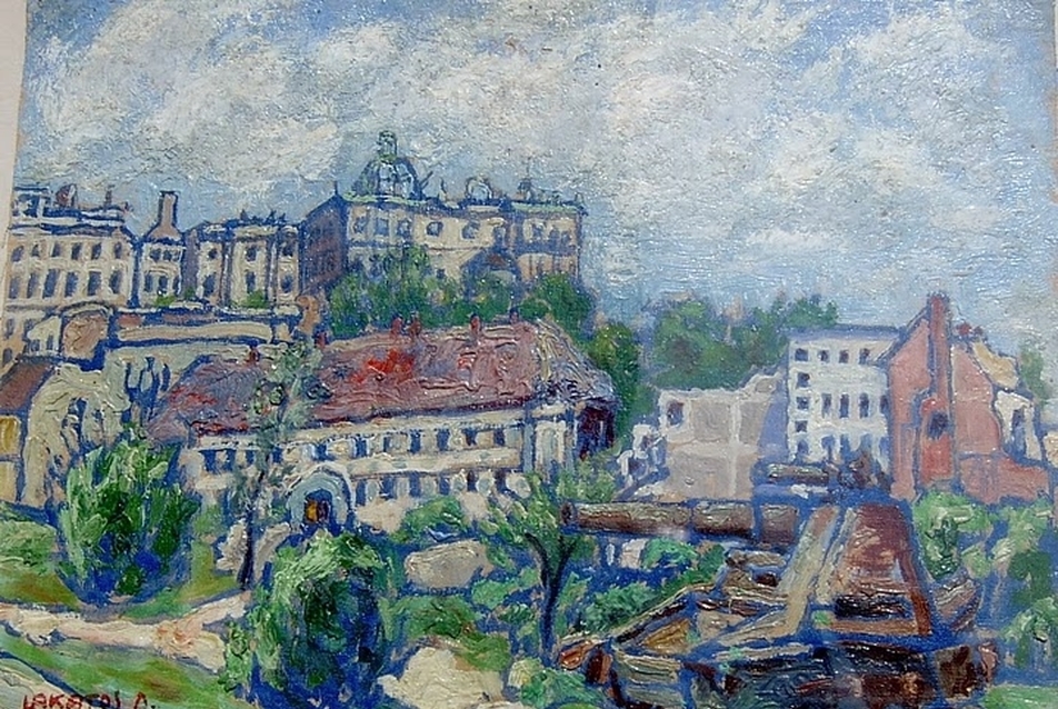 Lakatos Artúr budapesti témájú képe, 1946. forrás: Dr. Méhes Balázs Picasa webalbuma