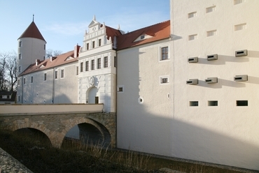 Freudenstein kastély, bejárati híd - építészet és fotó: Sven Fröhlich, AFF Architekten