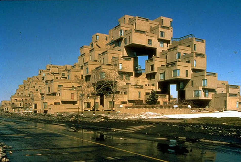 Habitat’ 67 panelház, Expo, Montreal, Moshe Safdie, 1967