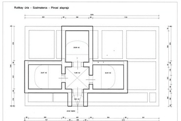 Ruttkay kúria - Szalmatercs, pince alaprajz