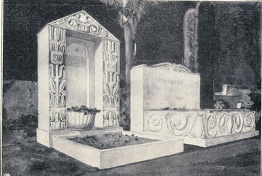 Síremlékek terve, 1913. Megjelent: OMKT Tavaszi kiállításának tárgymutatója, 1913.