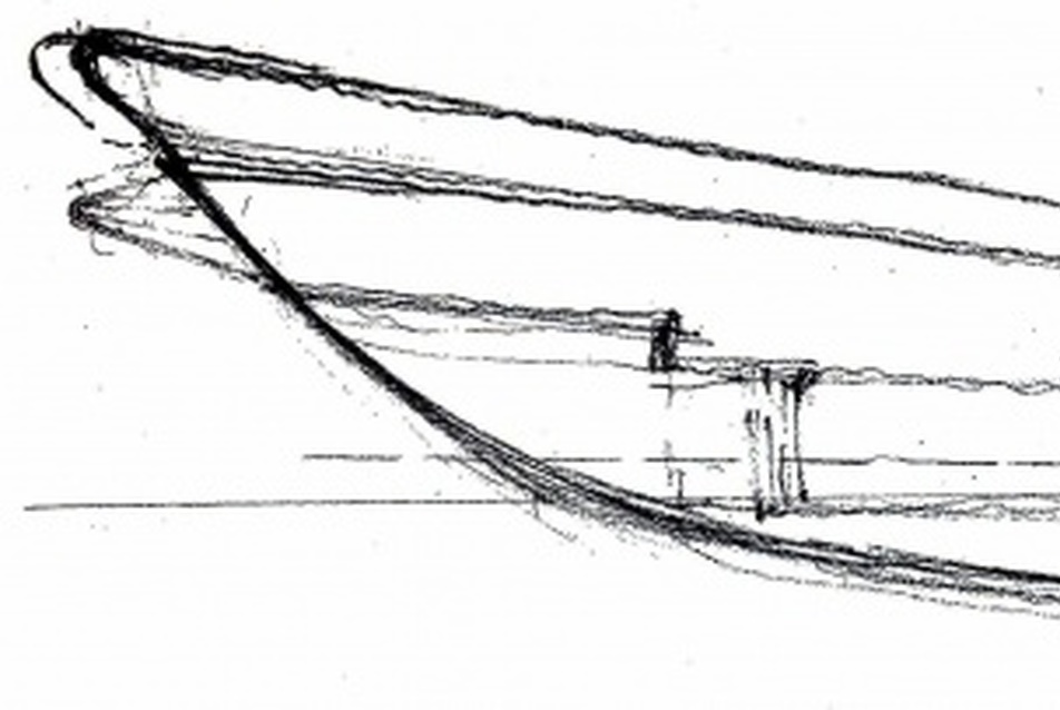 Alvar Aalto rajza a hajóépítéshez