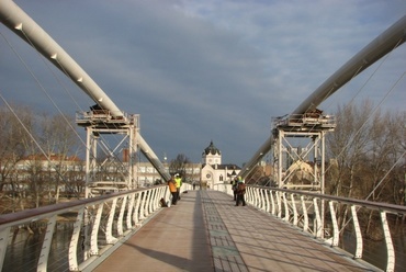 Hídpálya Tiszaliget felől nézve - vezető tervező és fotó: Pálossy Miklós