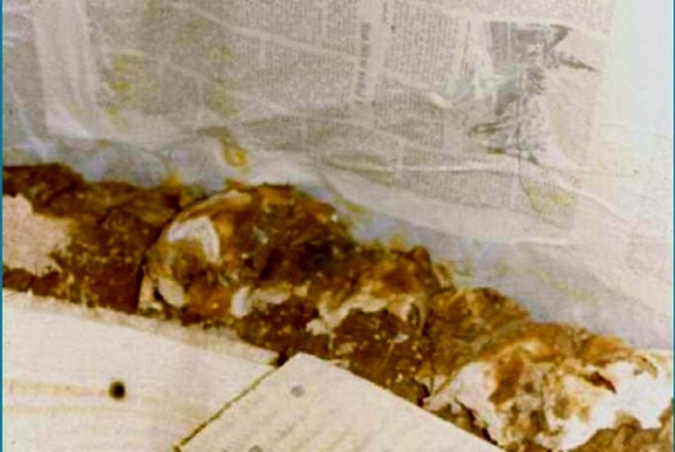 Stukkómentés a Díszteremben 1990 körül