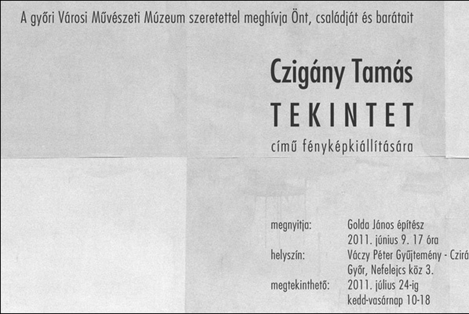 Tekintet - Czigány Tamás fényképkiállítása