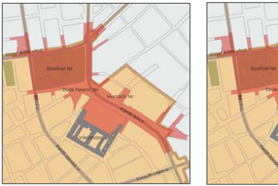 1. ábra: állapot és jövőkép a Budapest Szíve koncepcióban (forrás: M-Teampannon)