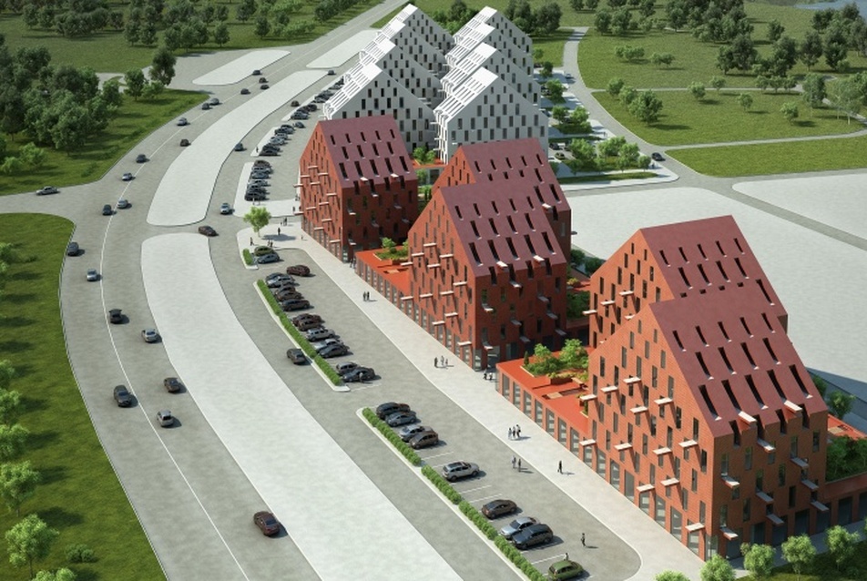„Raudondvario namai“ társasház terve - építészet: Donaldas Trainauskas, Darius Baliukevicius