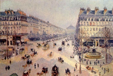 Camille Pisarro: Avenue del Opera, Párizs, 1898 (forrás: Wikipedia)