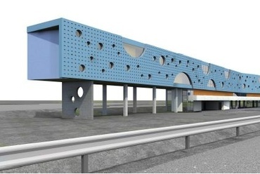 Boczkó Ákos, az M1-es autópálya mosoni pihenőhelyére tervezett 2 csillagos motel terve