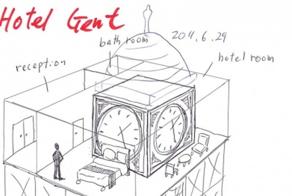 Hotel Gent - fotó: © TRACK, installáció: Tatzu Nishi