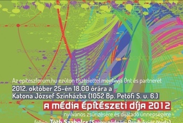 A Média Építészeti Díja 2012 - plakát: Pásztor Erika Katalina