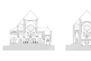 Keresztmetszetek, Pannonhalma, bazilika felújítása, dizájn építész: John Pawson, felelős tervező: Gunther Zsolt