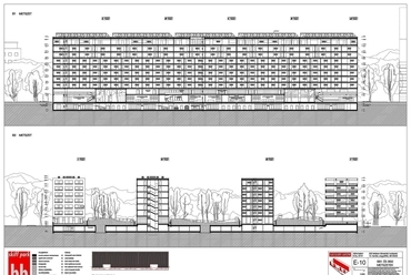 250 lakásos társasház Angyalföldön - Sasvári Áron diplomaterve