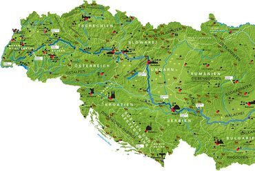 A Duna régió térképe