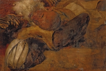 Benczúr Gyula (1844–1920): Tanulmány a „Budavár visszavételé”-hez / Study for “The Recapture of Buda Castle”, 1888 körül  vászon, olaj, 64×90 cm