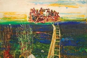 Csernus Tibor (1927–2007): Nádas / Reed Bed, 1964  vászon, olaj, 134×152 cm