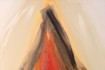 Nádler István (1938): Háromszög VIII. / Triangle VIII, 1994 vászon, olaj, 160×120 cm