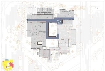 Alaprajz (+4.00 szint), forrás: Ziya İmren Architects