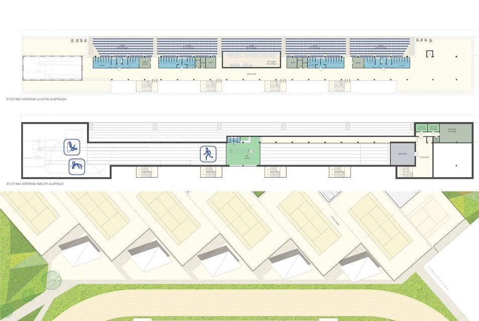 Győr új sportkomplexuma tervpályázat – a TSPC  Kft. és a DPI Design közös, I. díjas munkája