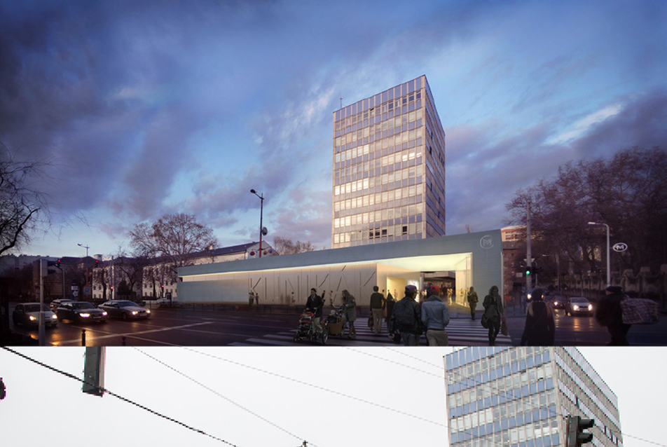 Klinikák metrómegálló - terv: Építész Stúdió - forrás: BKK