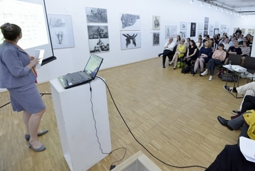 Lisa Dietrich előadása a negyedik kiadásról - LAE Book Launch - FUGA (fotó: Glázer Attila)