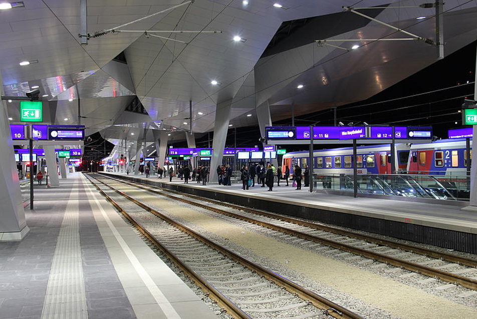 Bécs, Hauptbahnhof. Forrás:Wikipedia