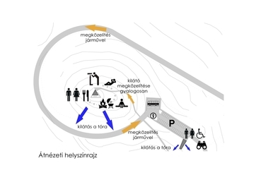 helyszín - Bence-hegyi kilátó ötletpályázat - Paládi-Kovács Ádám és Sike Ildikó terve