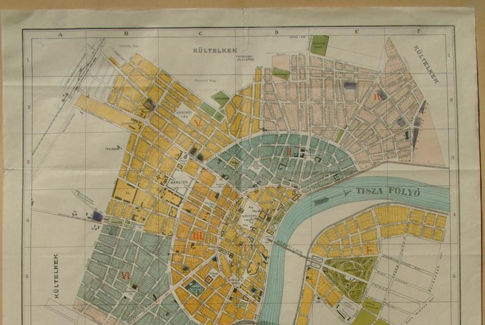 Szeged térkép 1912, forrás: egykor.hu