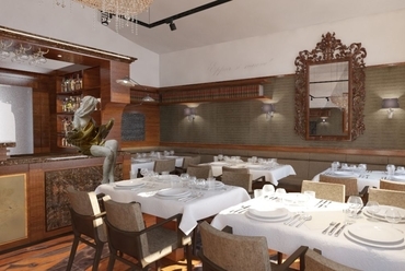 Bella étterem látványterve - tervezők: Csémy Olivér, Csémy Krisztián