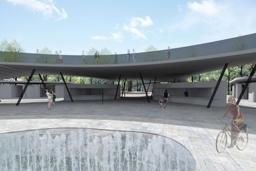 Bejárat - Aquaticum Strandfürdő ötletpályázat - tervező: Roeleveld-Sikkes Architects