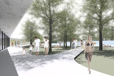 új öltöző és kiszolgáló blokk - Aquaticum Strandfürdő ötletpályázat - a LEN terve